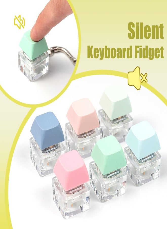 mintcaps Keyboard Fidget Toy - Fidget Keychain with Led Light Button Keyboard Clicker Fidget Toy for Adults Stress Relief Keyboard Fidget Clicker (red) - Image 4